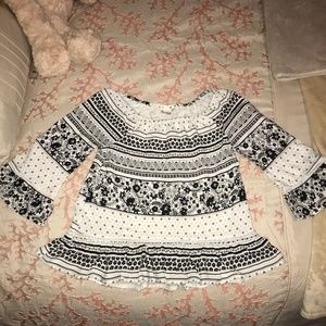 Girls 3/4 sleeve Peasant top Sz 10